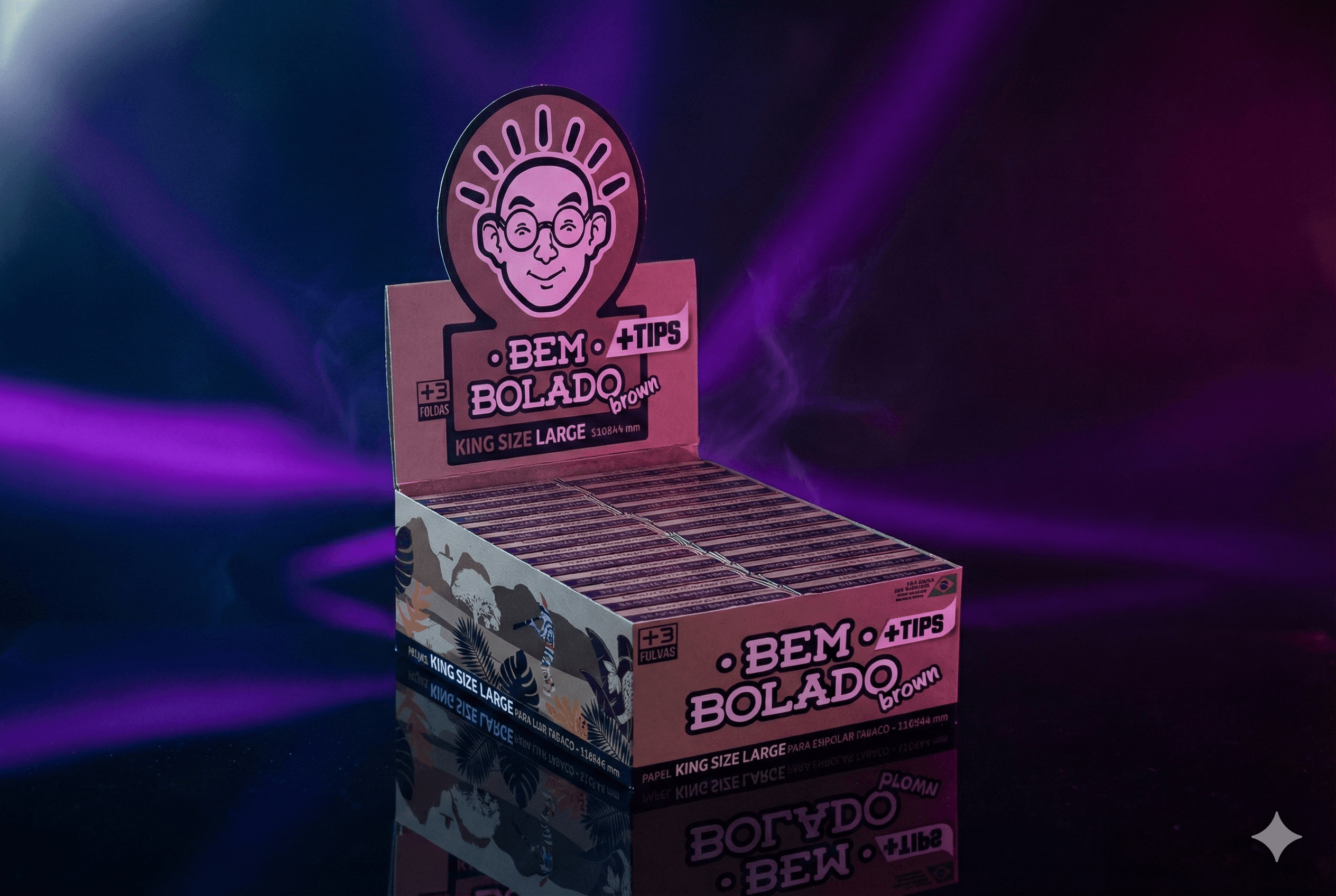 Seda Bem Bolado Brown King Size Large + Piteira - Unidade