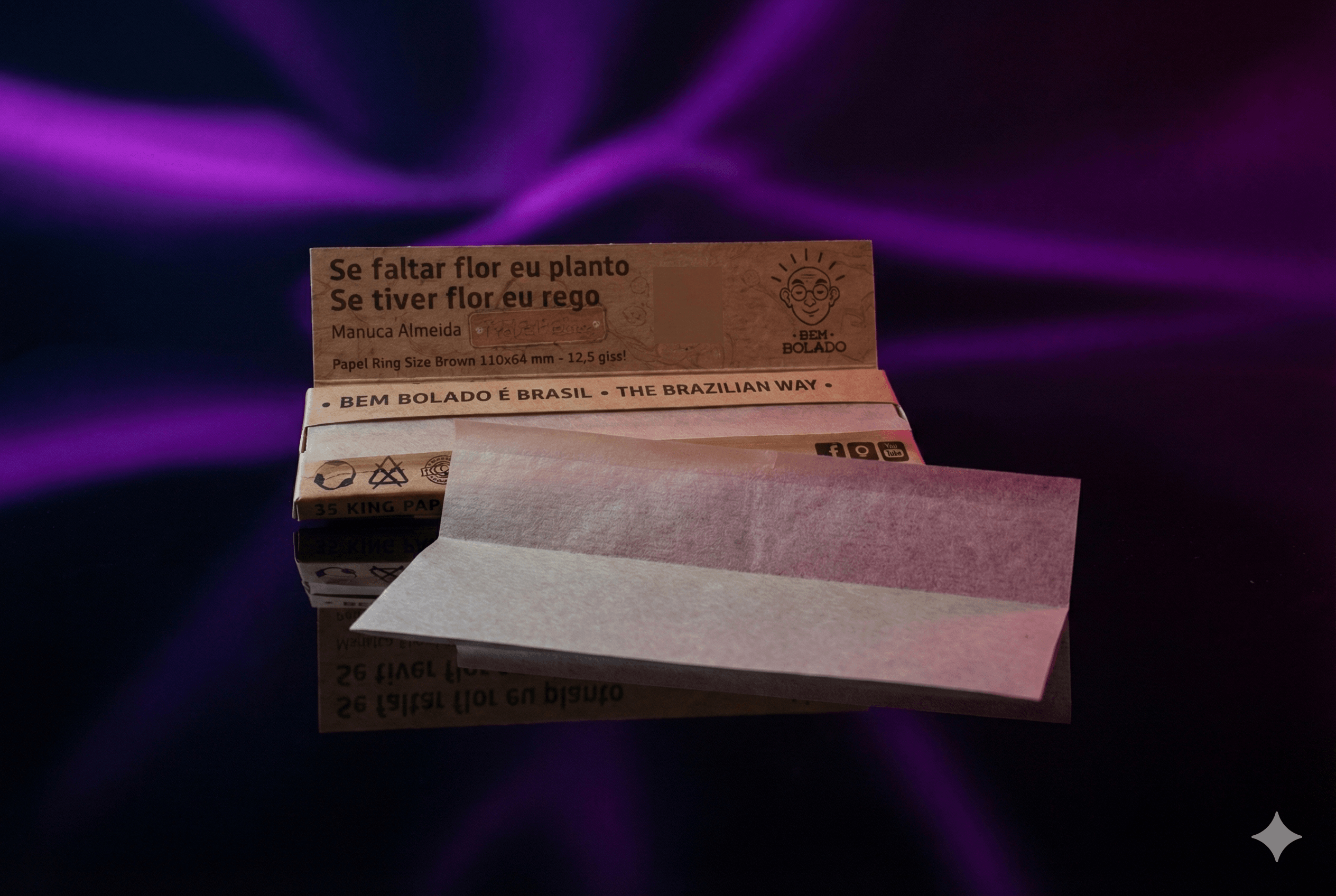 Seda Bem Bolado Brown King Size Large + Piteira - Unidade - Imagem 3