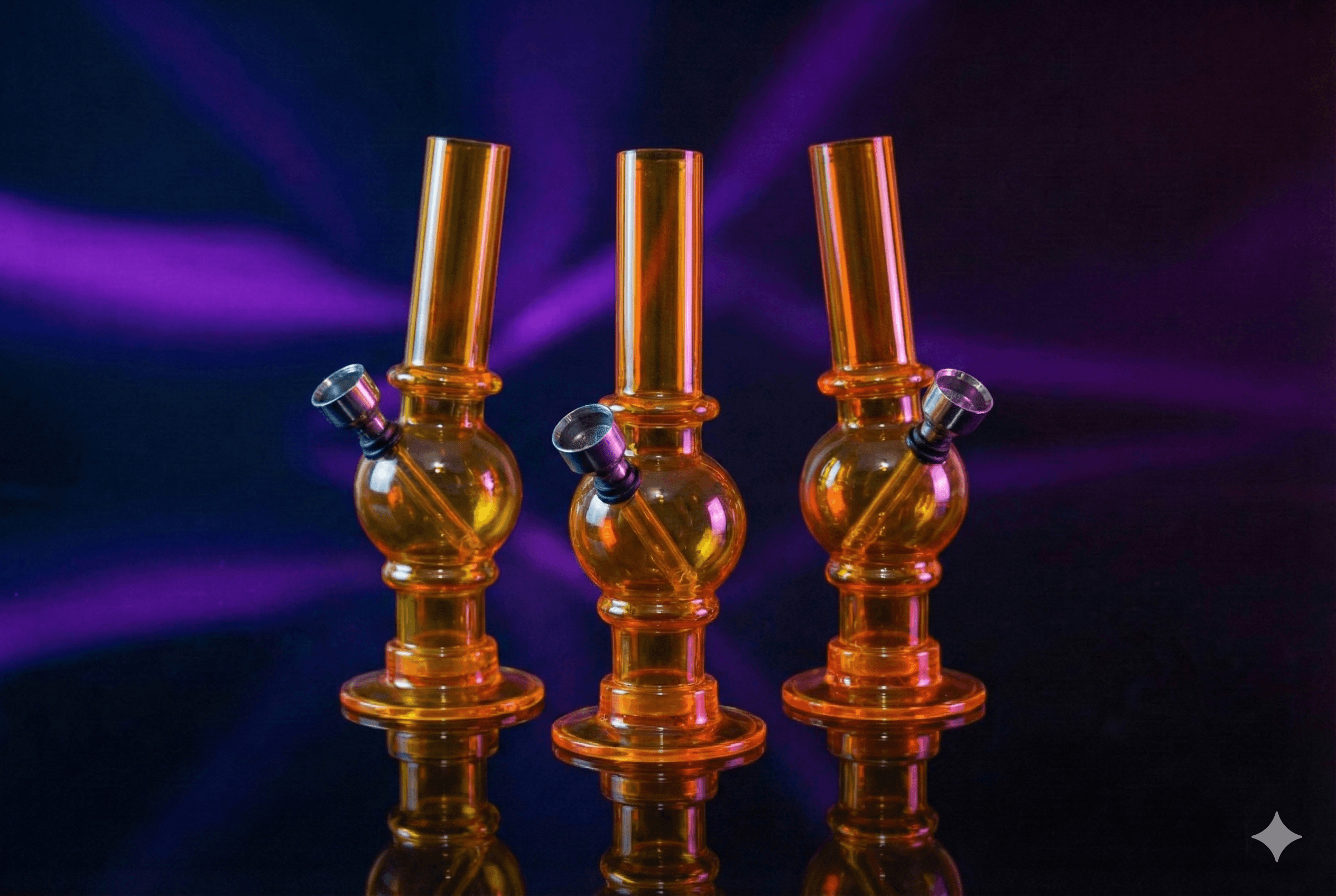 Bong de Acrílico Transparente com Base Estável