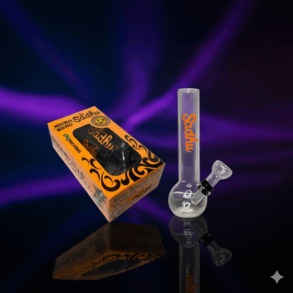 Micro Bong de Vidro Sadhu Classic Transparente - Imagem 2