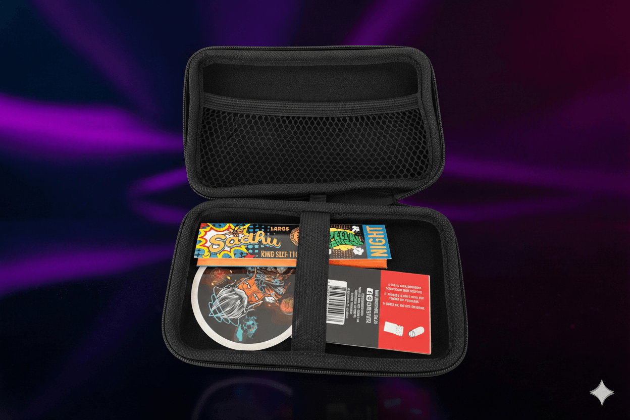 Kit Case Rígida Guru Spirit Mandala + Seda Sadhu King Size + Piteira - Imagem 2
