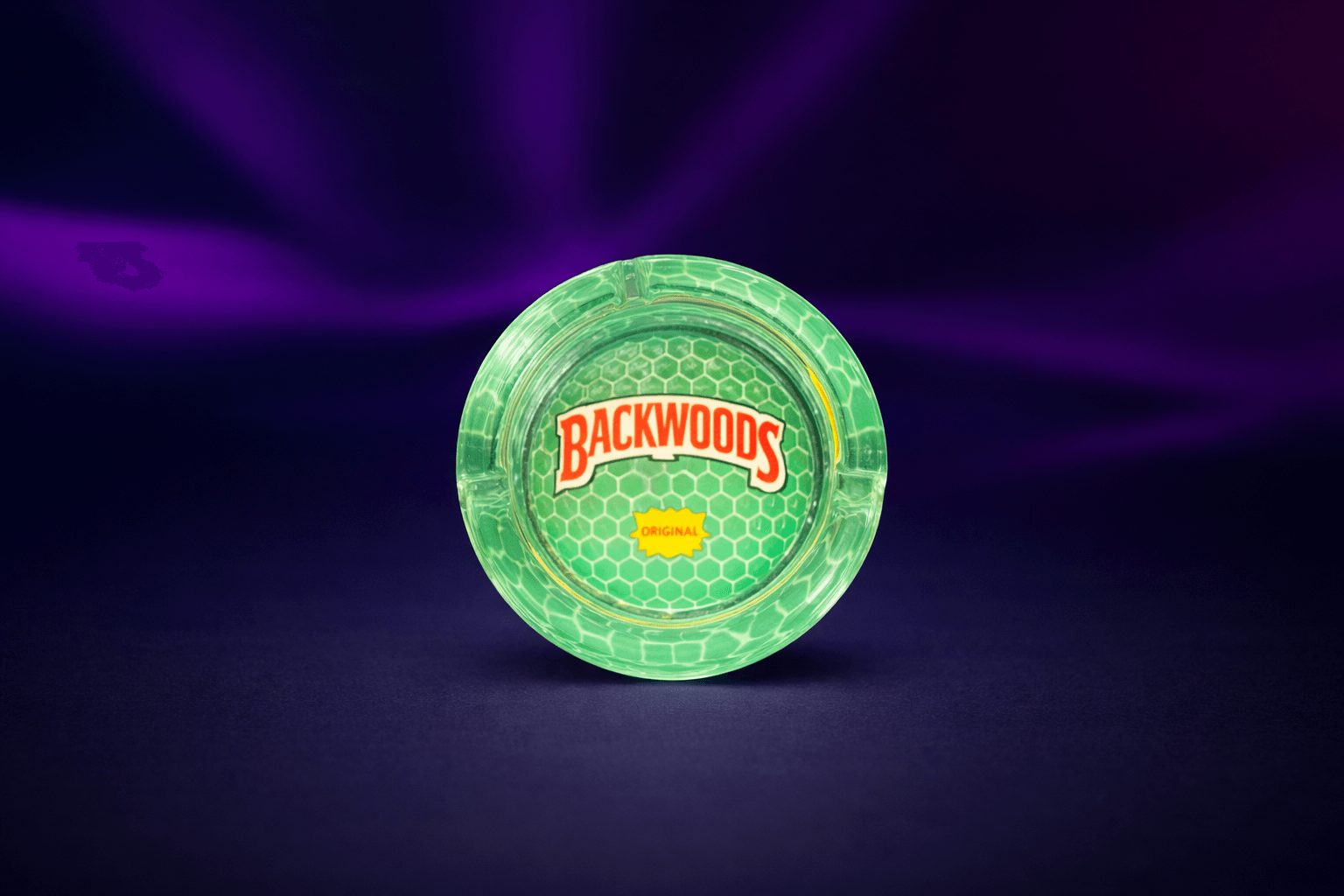 Cinzeiro de Vidro Backwoods Redondo para Cigarros e Tabaco