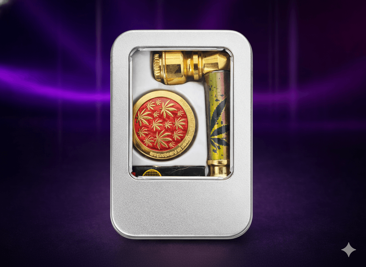 Kit Pipe De Metal + Dichavador + 5 Telas - Imagem 2