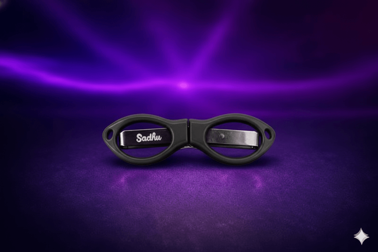 Tesoura Dobrável Sadhu Aço Inox Cabo De Plástico Guru Spirt Preta - Imagem 2