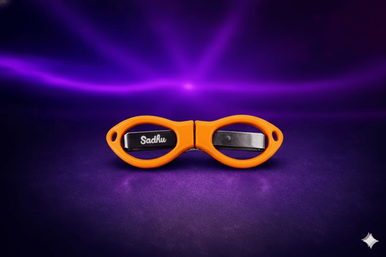 Tesoura Dobrável Sadhu Aço Inox Cabo De Plástico Guru Spirt Laranja - Imagem 2