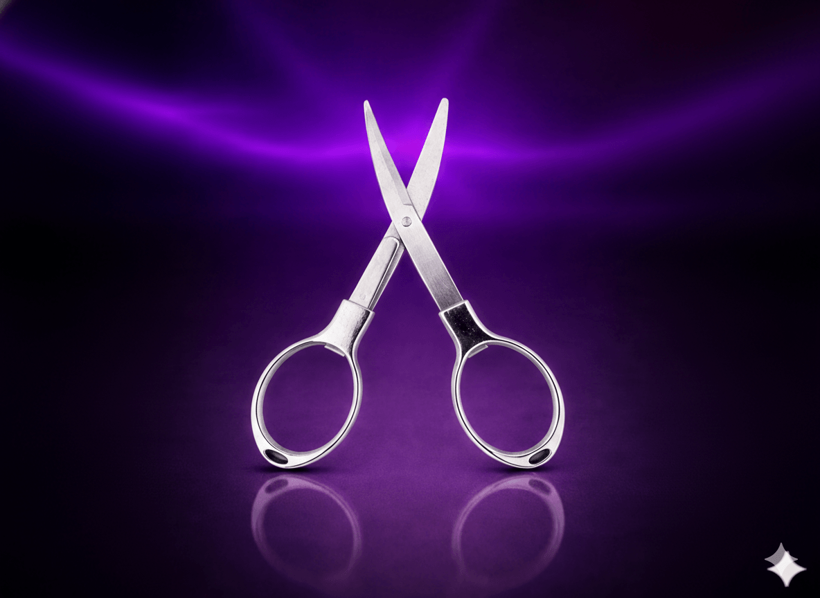 Tesoura Dobrável de Aço Inox Antiferrugem Prata