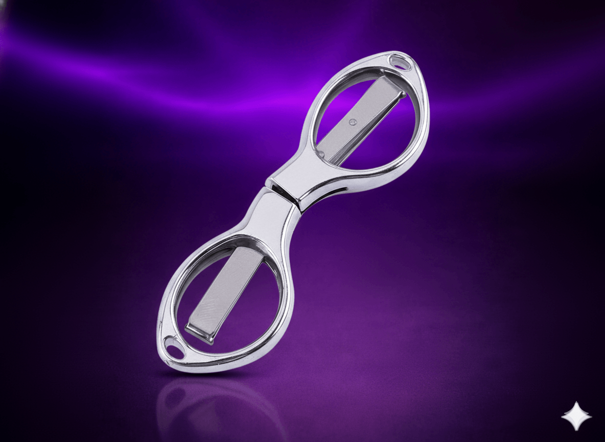 Tesoura Dobrável de Aço Inox Antiferrugem Prata - Imagem 2